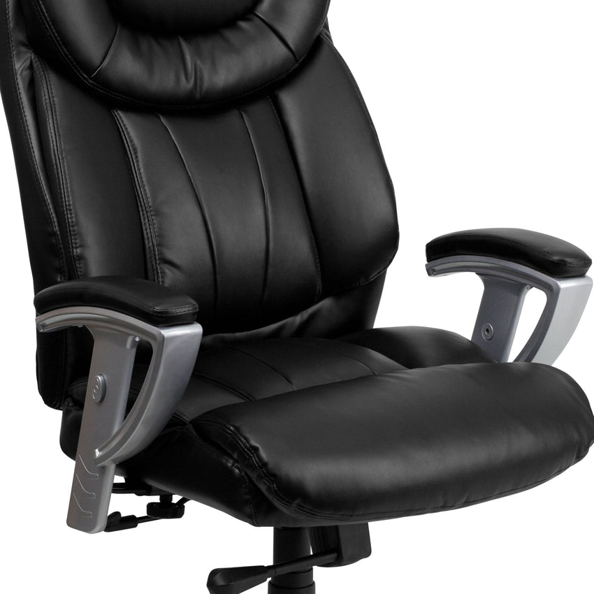 HERCULES Series Big & Tall Executive Ergonomic Office Chair with Silver Adjustable Arms 400 lb. Rated Weight Capacity by Flash Furniture - SchoolOutlet