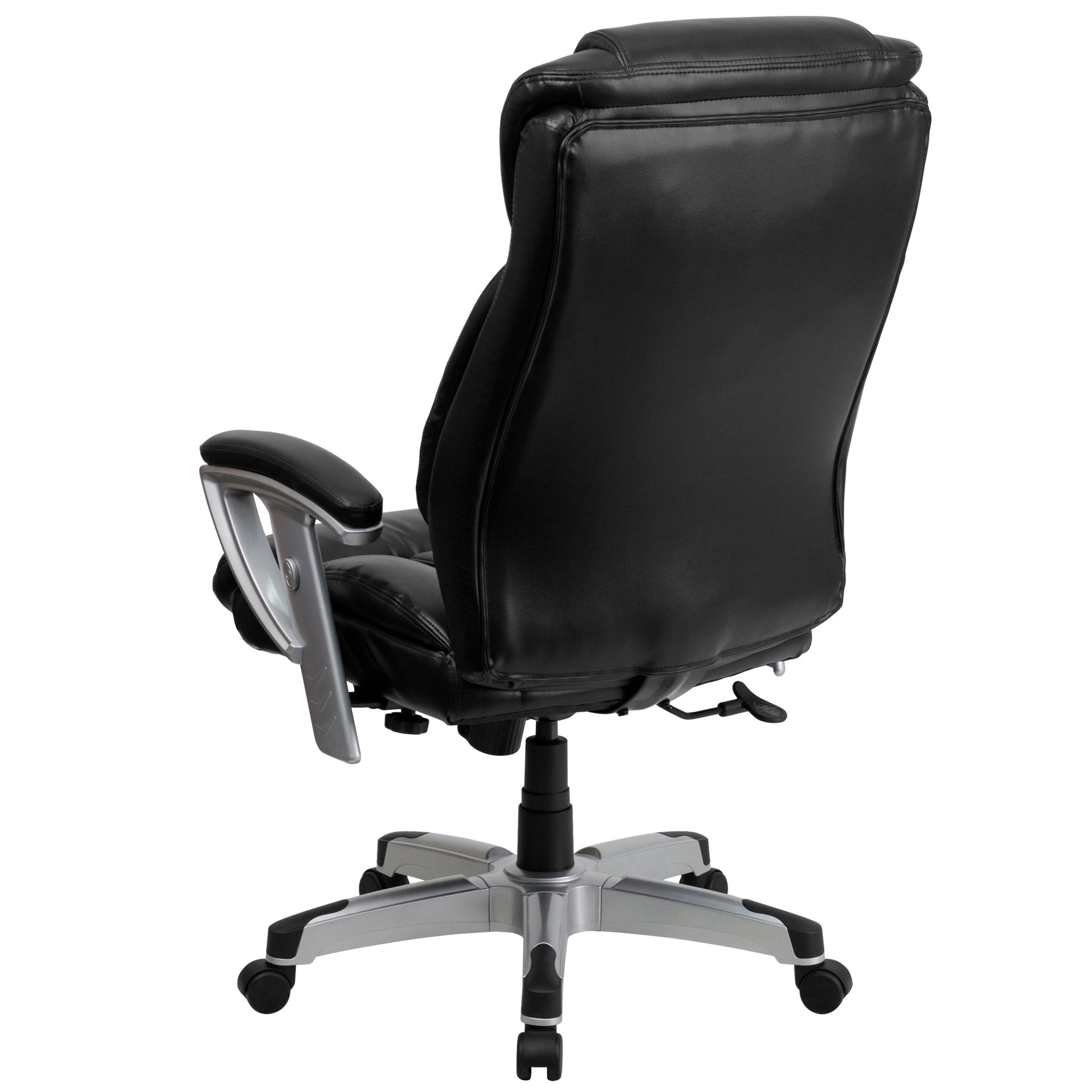 HERCULES Series Big & Tall Executive Ergonomic Office Chair with Silver Adjustable Arms 400 lb. Rated Weight Capacity by Flash Furniture - SchoolOutlet