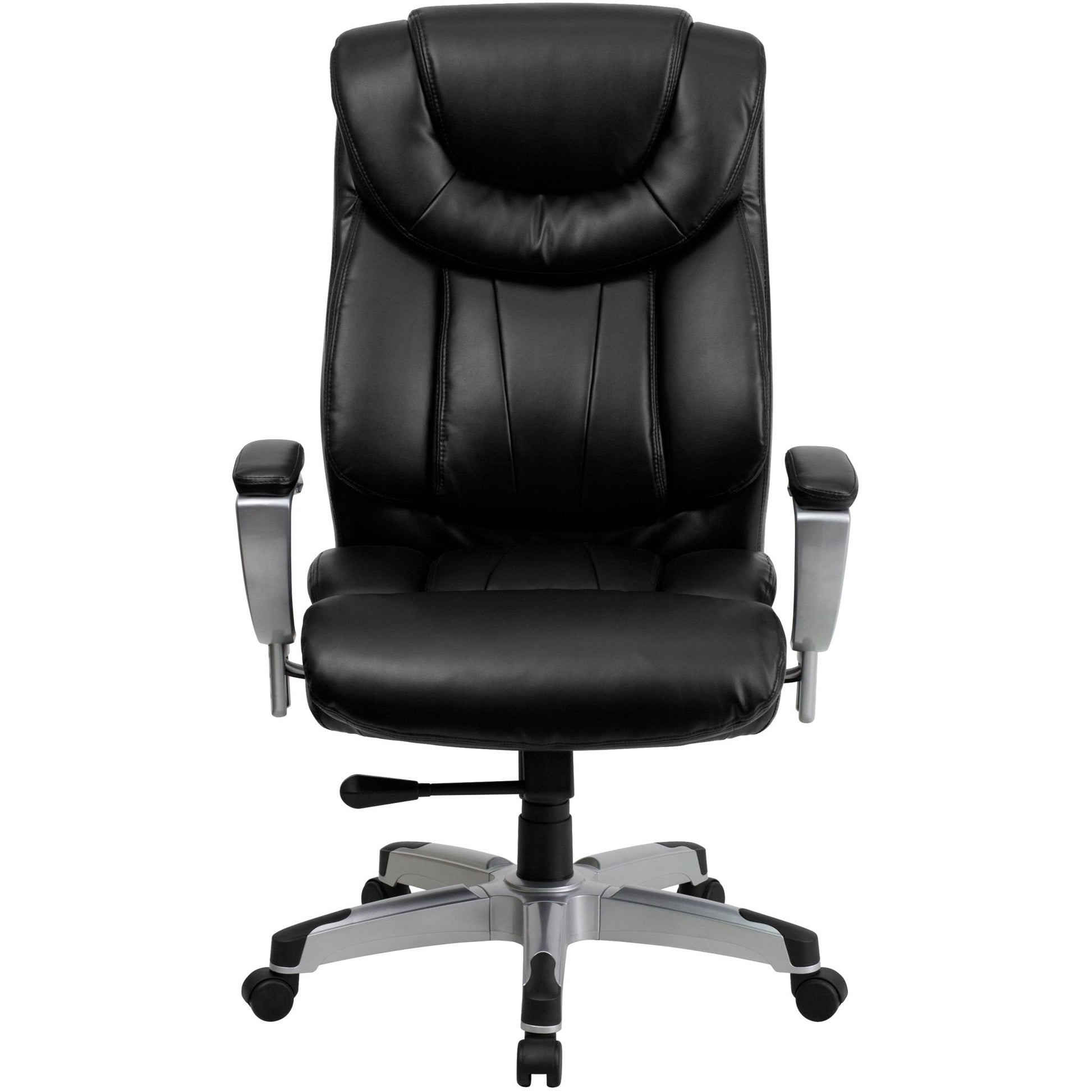 HERCULES Series Big & Tall Executive Ergonomic Office Chair with Silver Adjustable Arms 400 lb. Rated Weight Capacity by Flash Furniture - SchoolOutlet