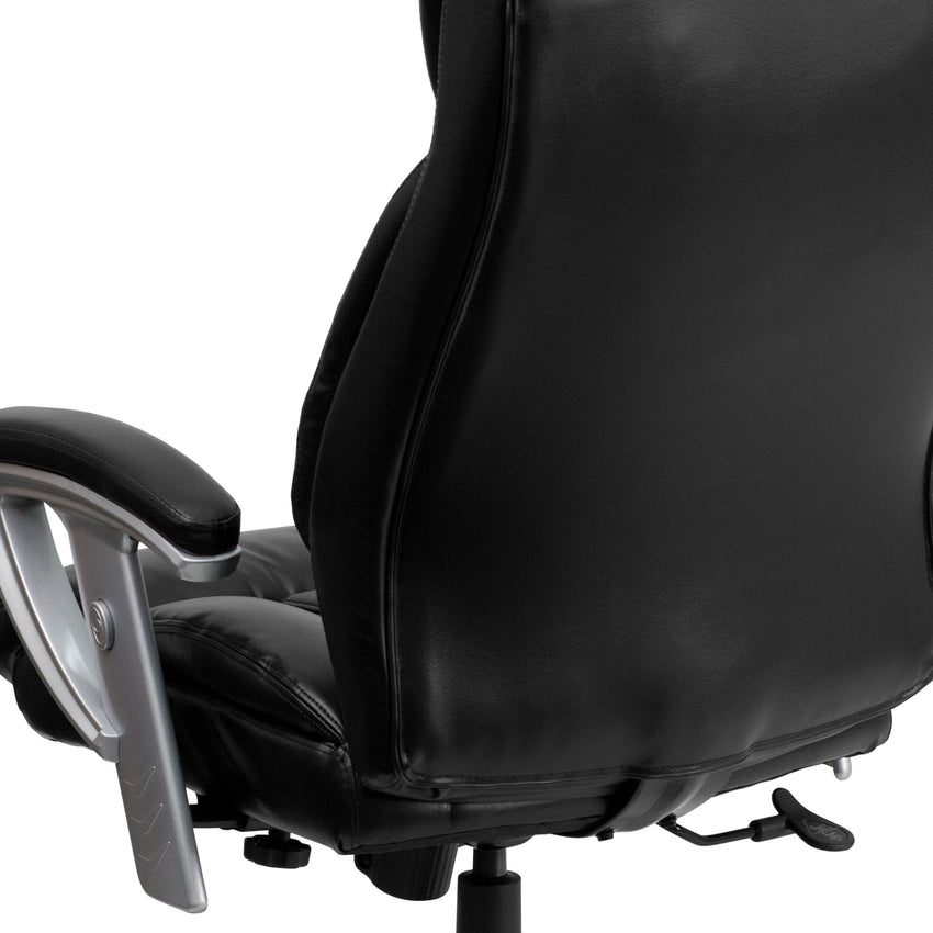 HERCULES Series Big & Tall Executive Ergonomic Office Chair with Silver Adjustable Arms 400 lb. Rated Weight Capacity by Flash Furniture - SchoolOutlet