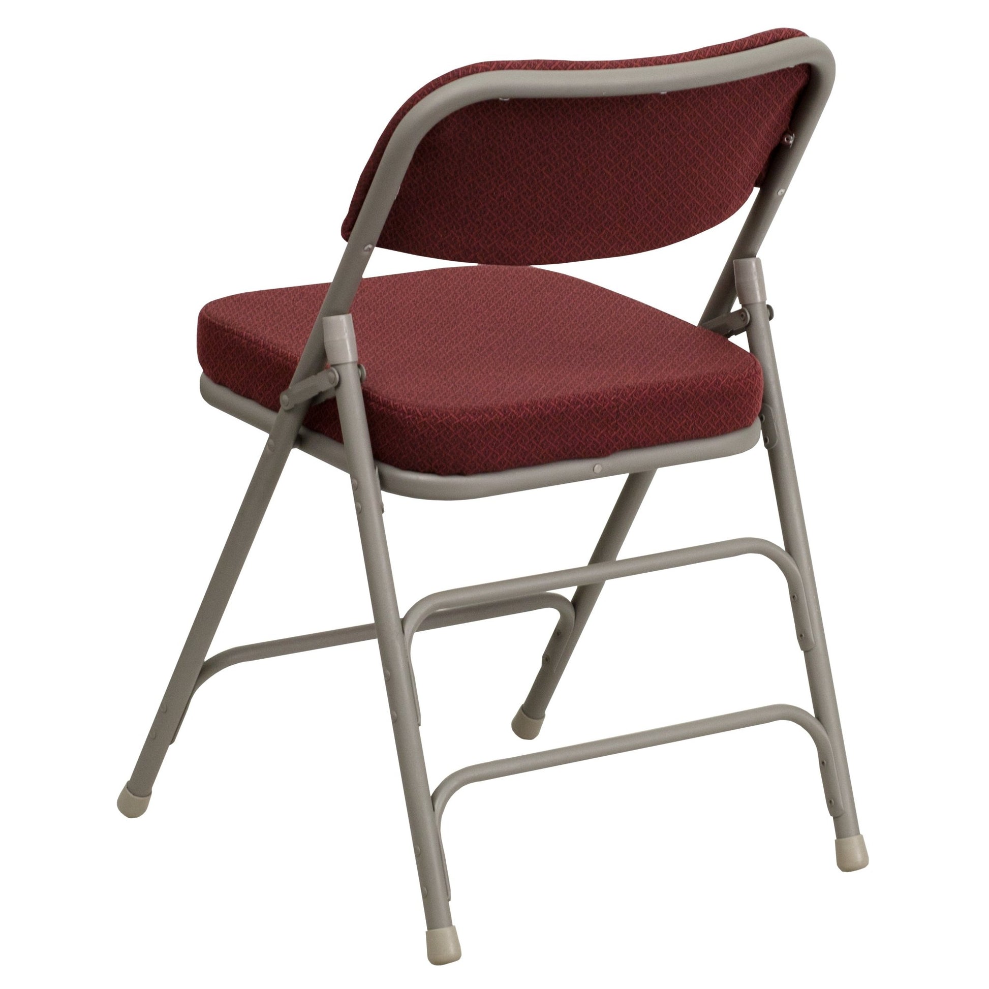 HERCULES Series Metal Folding Chair with Fabric Seat, Premium Curved Triple Braced and Double Hinged by Flash Furniture - SchoolOutlet