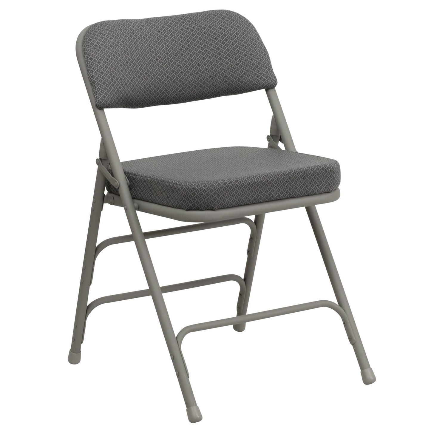 HERCULES Series Metal Folding Chair with Fabric Seat, Premium Curved Triple Braced and Double Hinged by Flash Furniture - SchoolOutlet