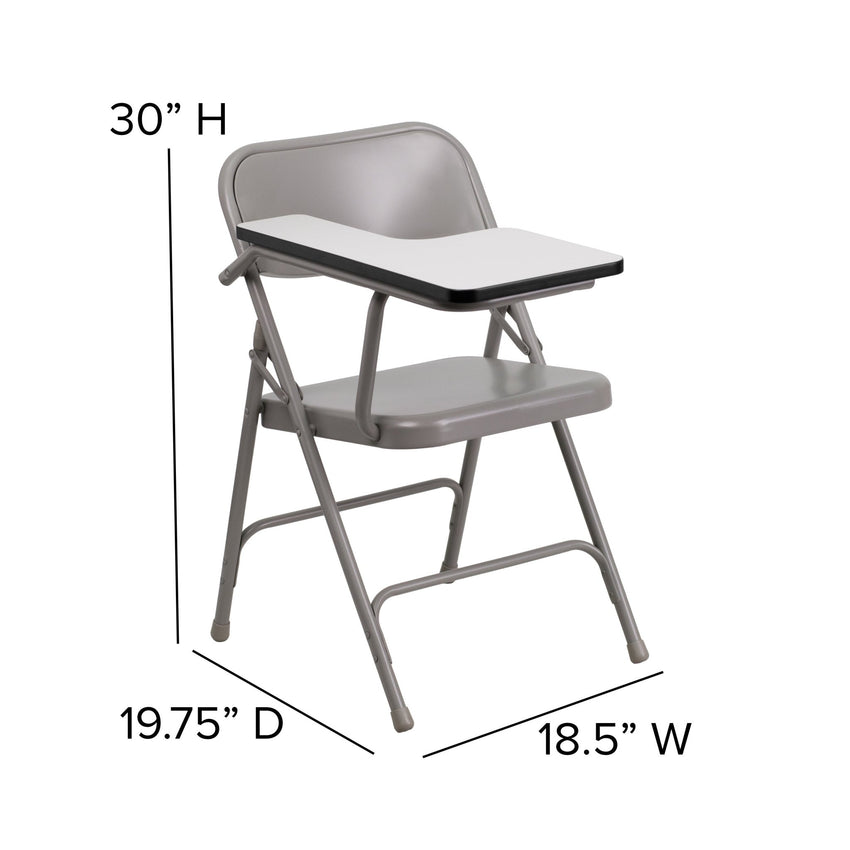 Ralph Premium Steel Folding Chair with Right Handed Tablet Arm by Flash Furniture - SchoolOutlet