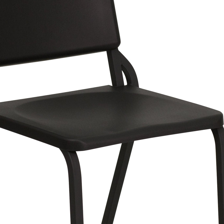 HERCULES Series Black High Density Stackable Melody Band/Music Chair by Flash Furniture - SchoolOutlet