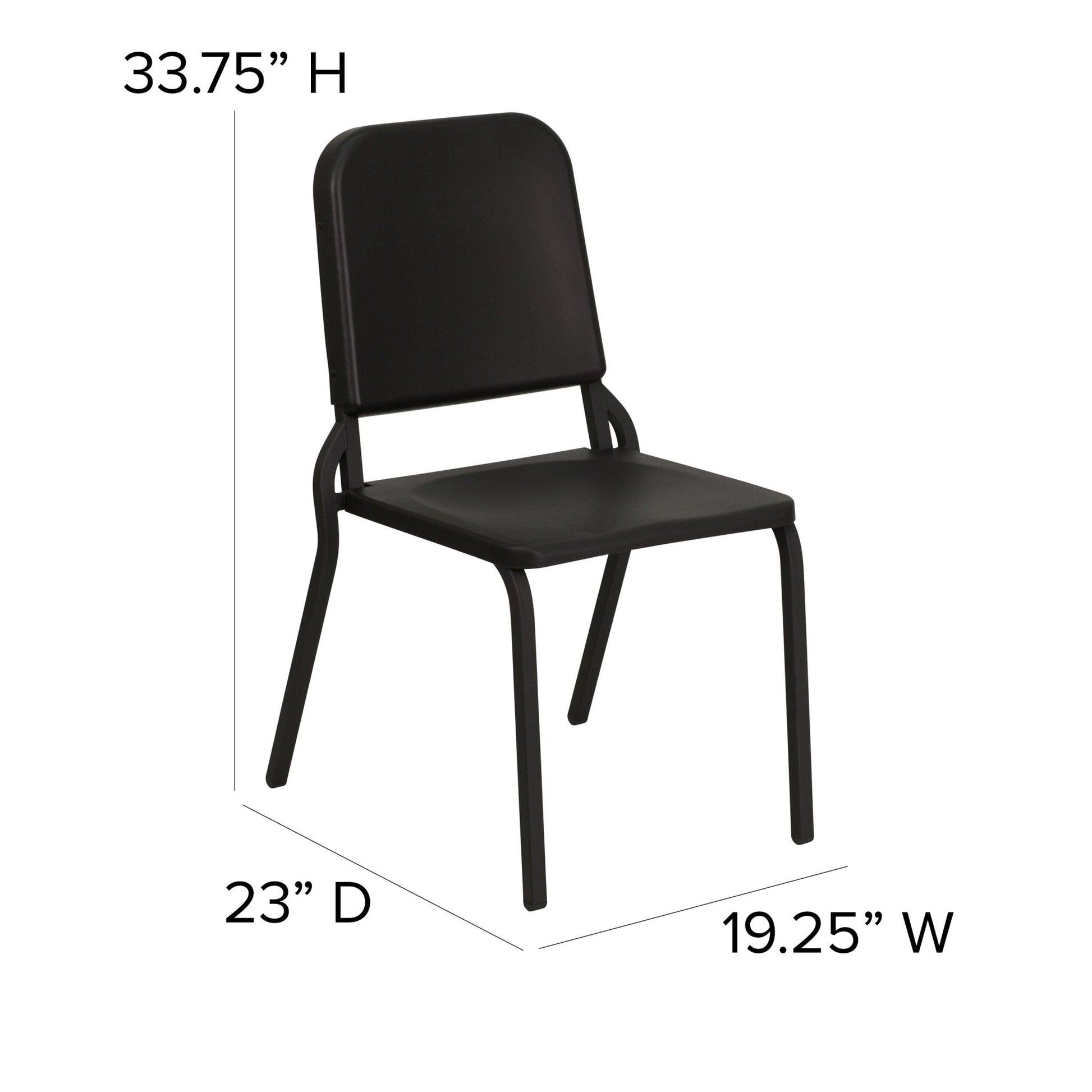 HERCULES Series Black High Density Stackable Melody Band/Music Chair by Flash Furniture - SchoolOutlet