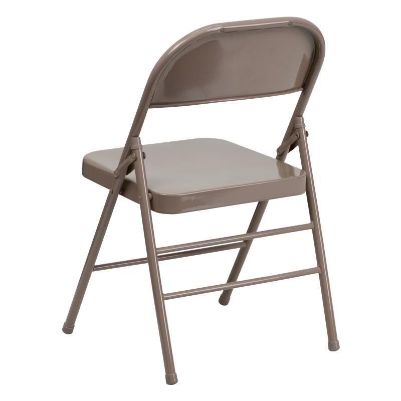 Flash Furniture HERCULES Series Triple Braced & Double Hinged Metal Folding Chair(FLA-HF3-MC-309AS-GG) - SchoolOutlet