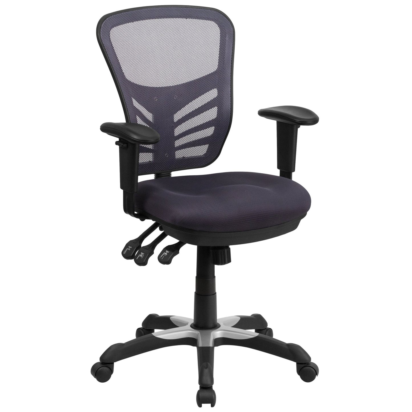 Nicholas Executive Swivel Ergonomic Office Chair with Adjustable Arms and Mid - Back Mesh Multifunction by Flash Furniture - SchoolOutlet