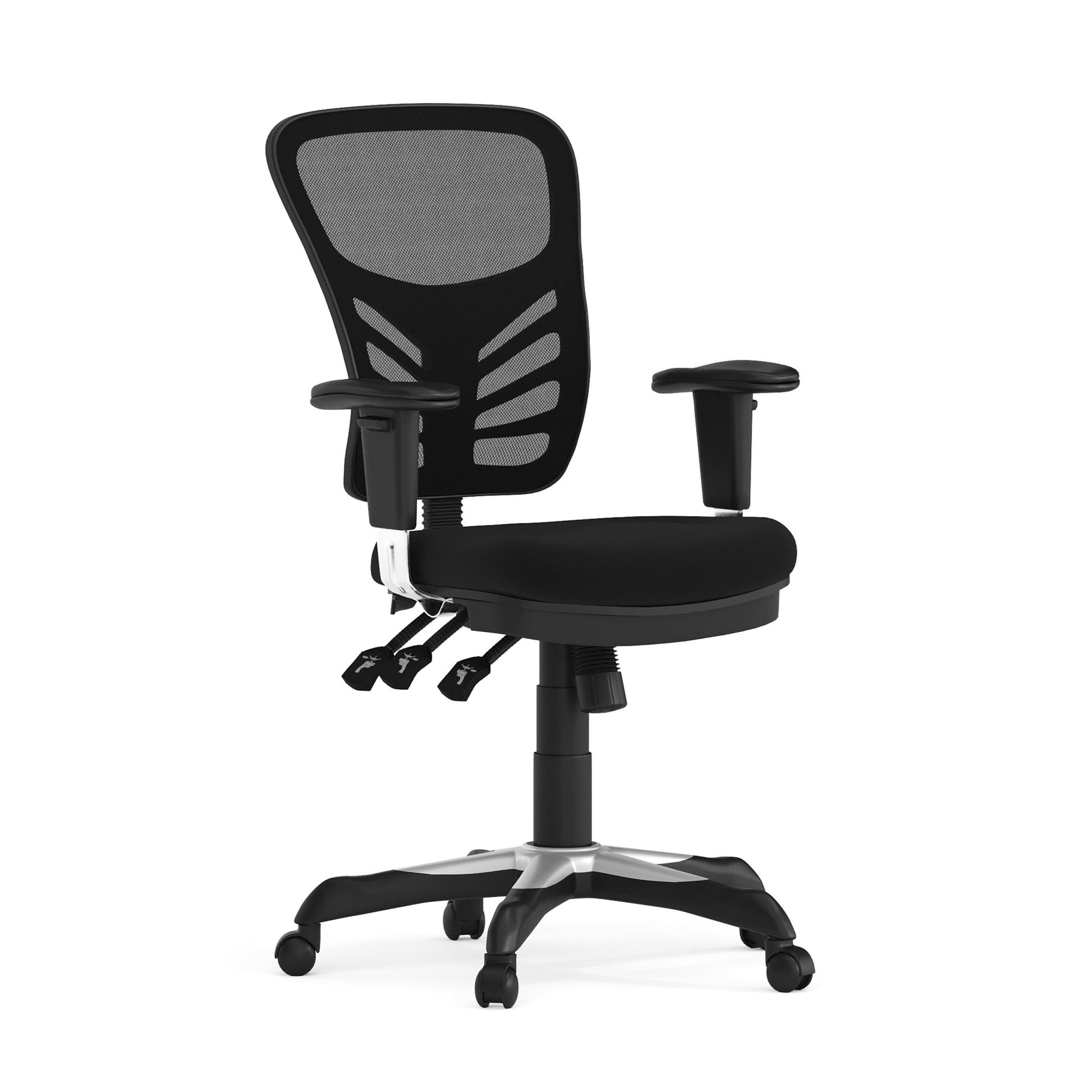 Nicholas Executive Swivel Ergonomic Office Chair with Adjustable Arms and Mid - Back Mesh Multifunction by Flash Furniture - SchoolOutlet