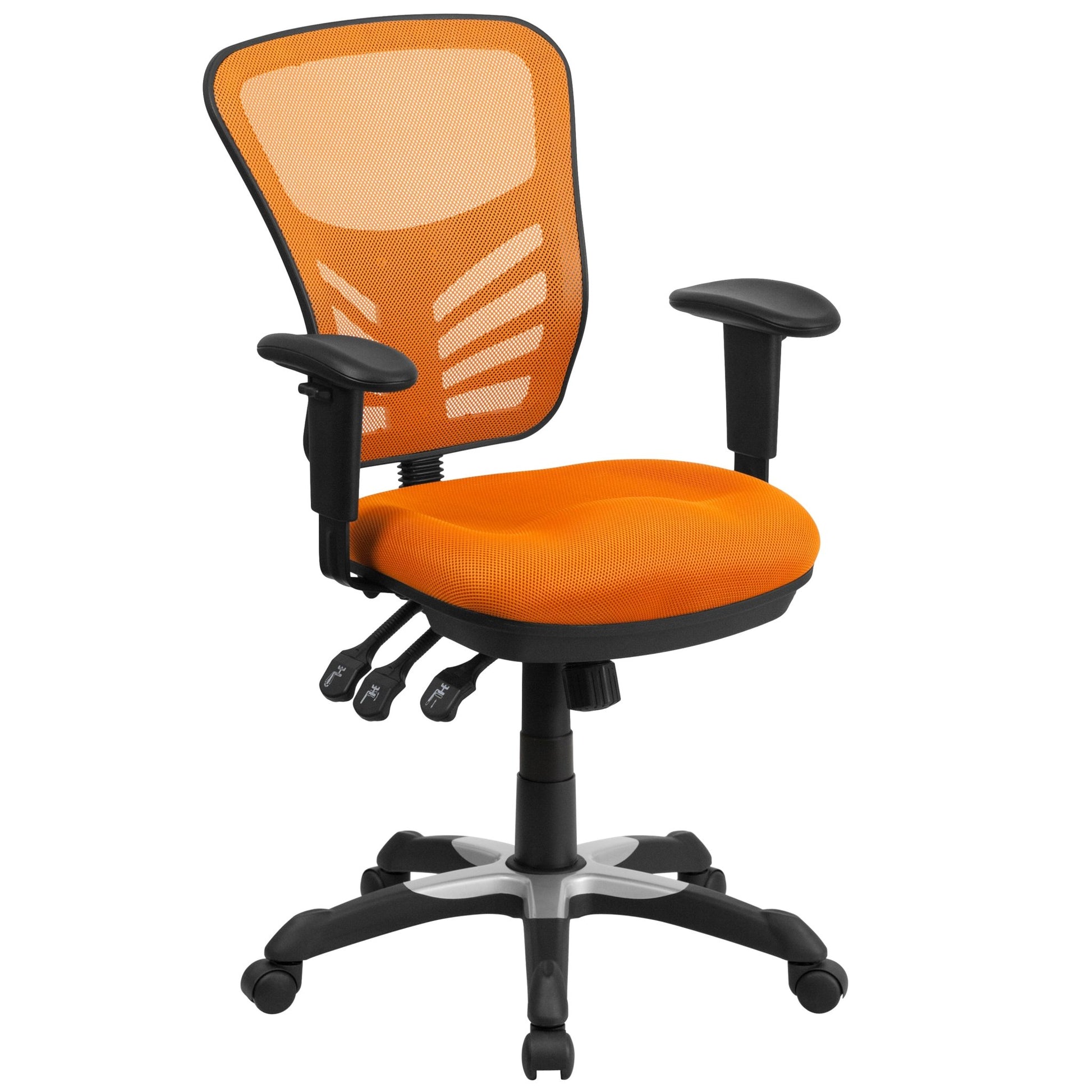 Nicholas Executive Swivel Ergonomic Office Chair with Adjustable Arms and Mid - Back Mesh Multifunction by Flash Furniture - SchoolOutlet