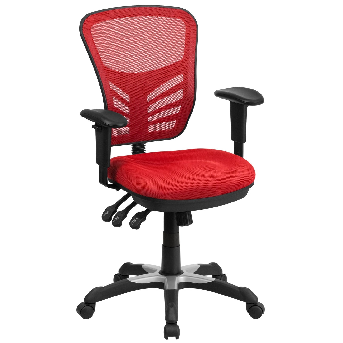 Nicholas Executive Swivel Ergonomic Office Chair with Adjustable Arms and Mid - Back Mesh Multifunction by Flash Furniture - SchoolOutlet