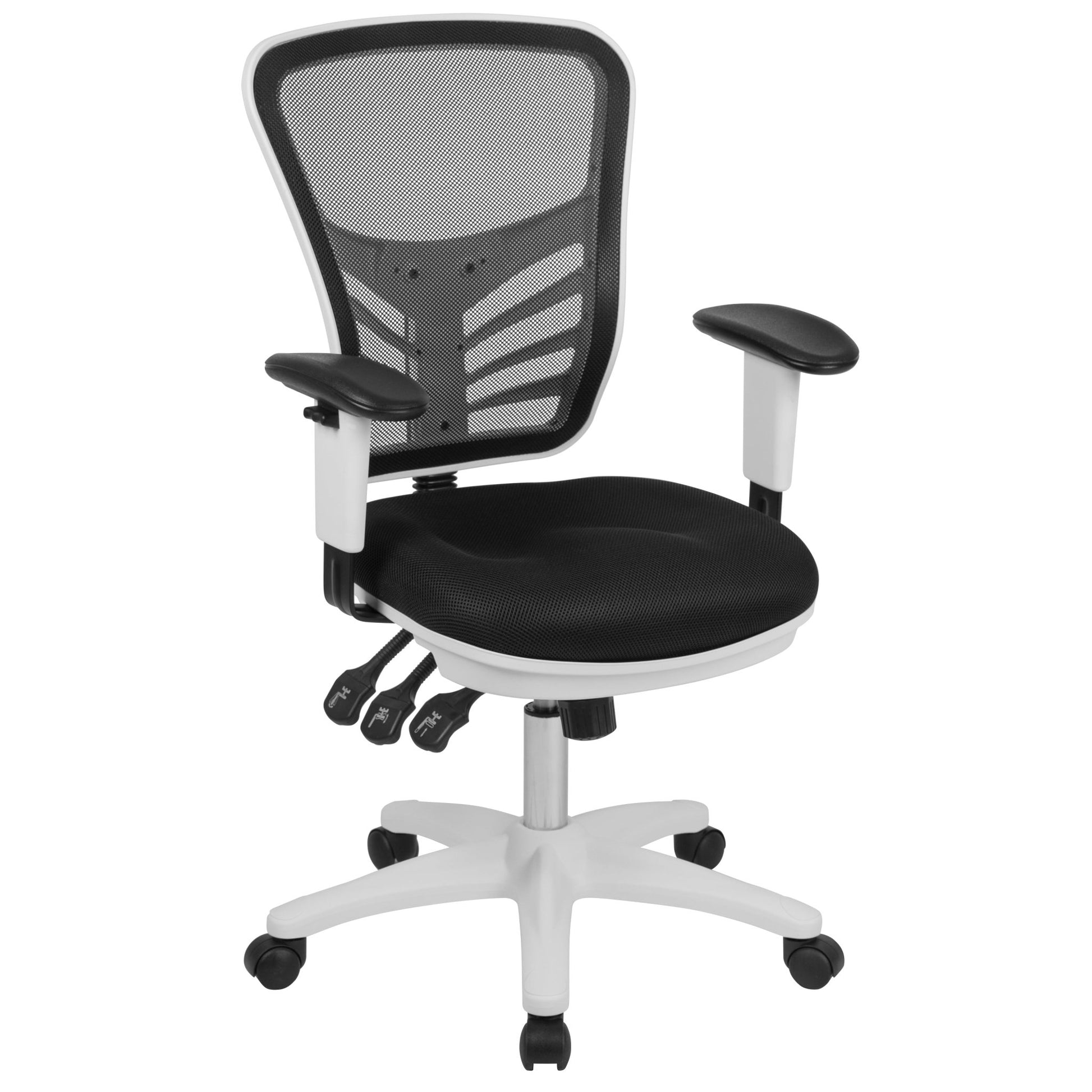 Nicholas Executive Swivel Ergonomic Office Chair with Adjustable Arms and Mid - Back Mesh Multifunction by Flash Furniture - SchoolOutlet