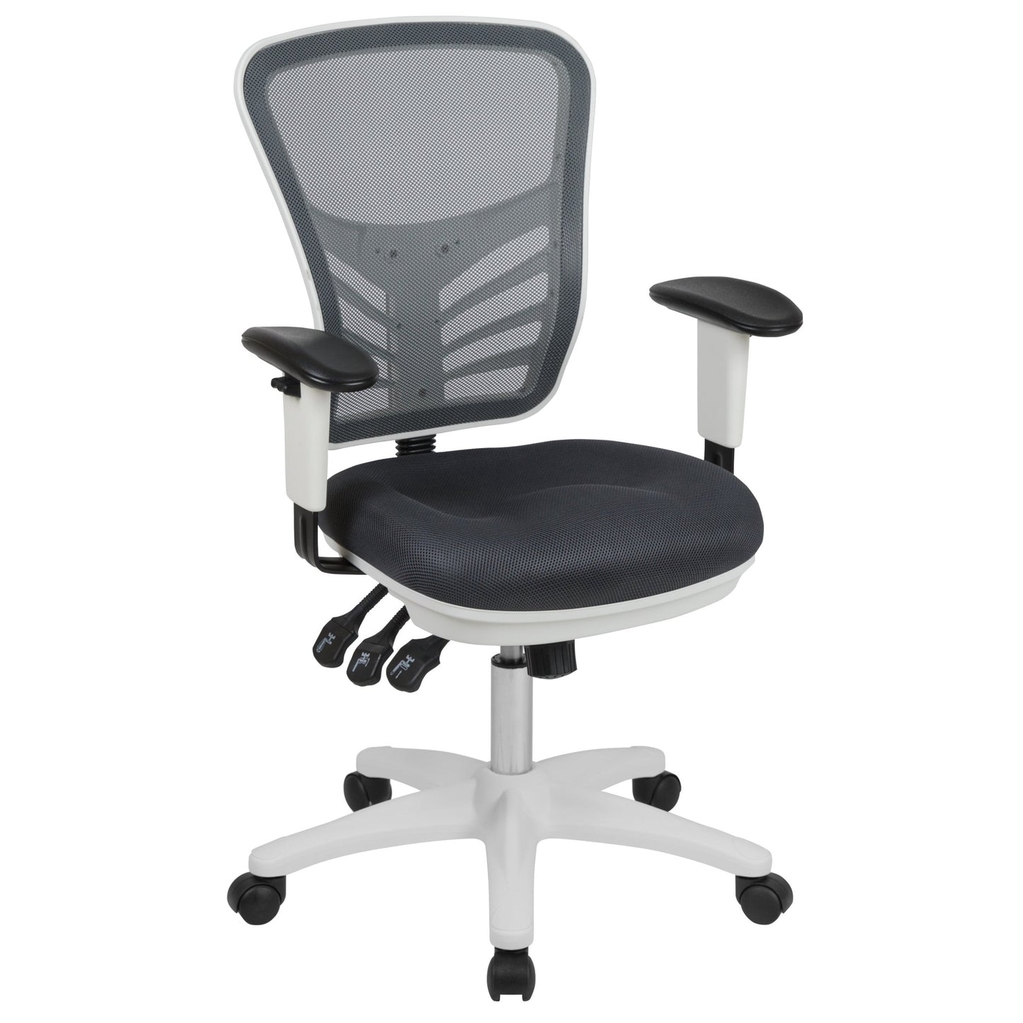 Nicholas Executive Swivel Ergonomic Office Chair with Adjustable Arms and Mid - Back Mesh Multifunction by Flash Furniture - SchoolOutlet