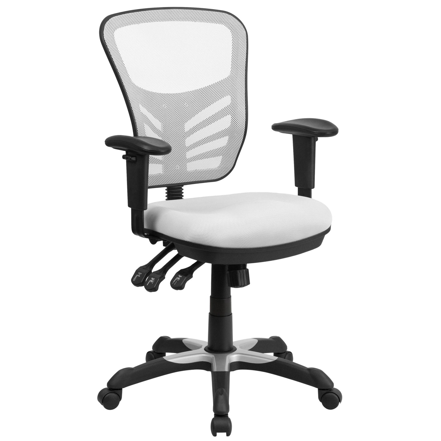 Nicholas Executive Swivel Ergonomic Office Chair with Adjustable Arms and Mid - Back Mesh Multifunction by Flash Furniture - SchoolOutlet