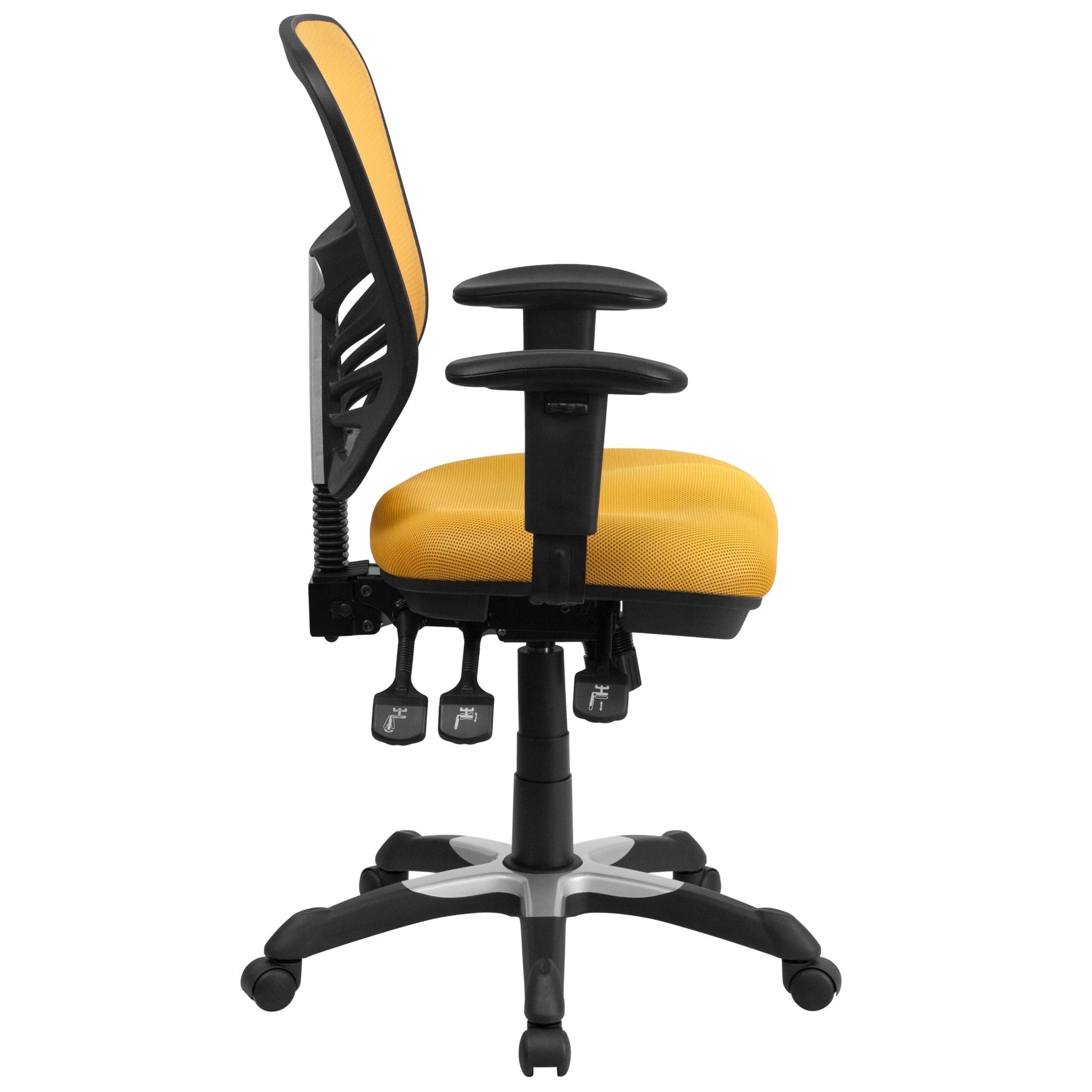 Nicholas Executive Swivel Ergonomic Office Chair with Adjustable Arms and Mid - Back Mesh Multifunction by Flash Furniture - SchoolOutlet