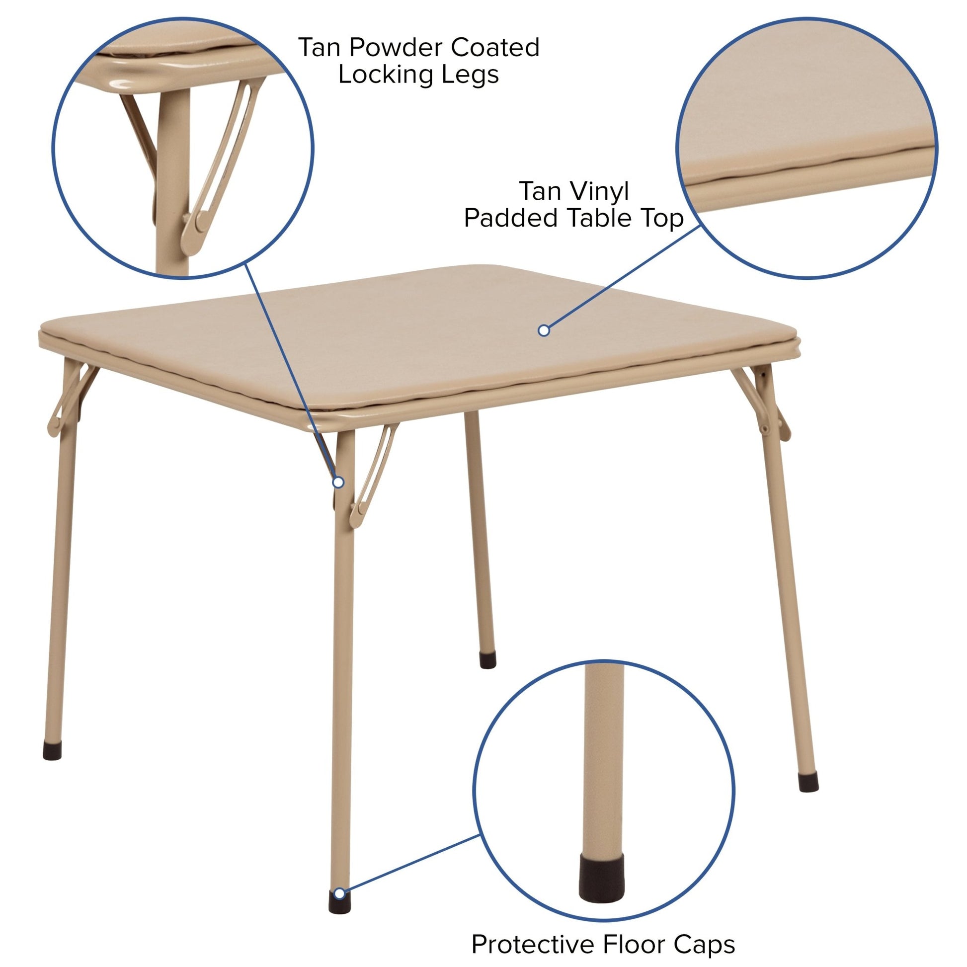 Mindy Kids 3 Piece Folding Table and Chair Set by Flash Furniture - SchoolOutlet