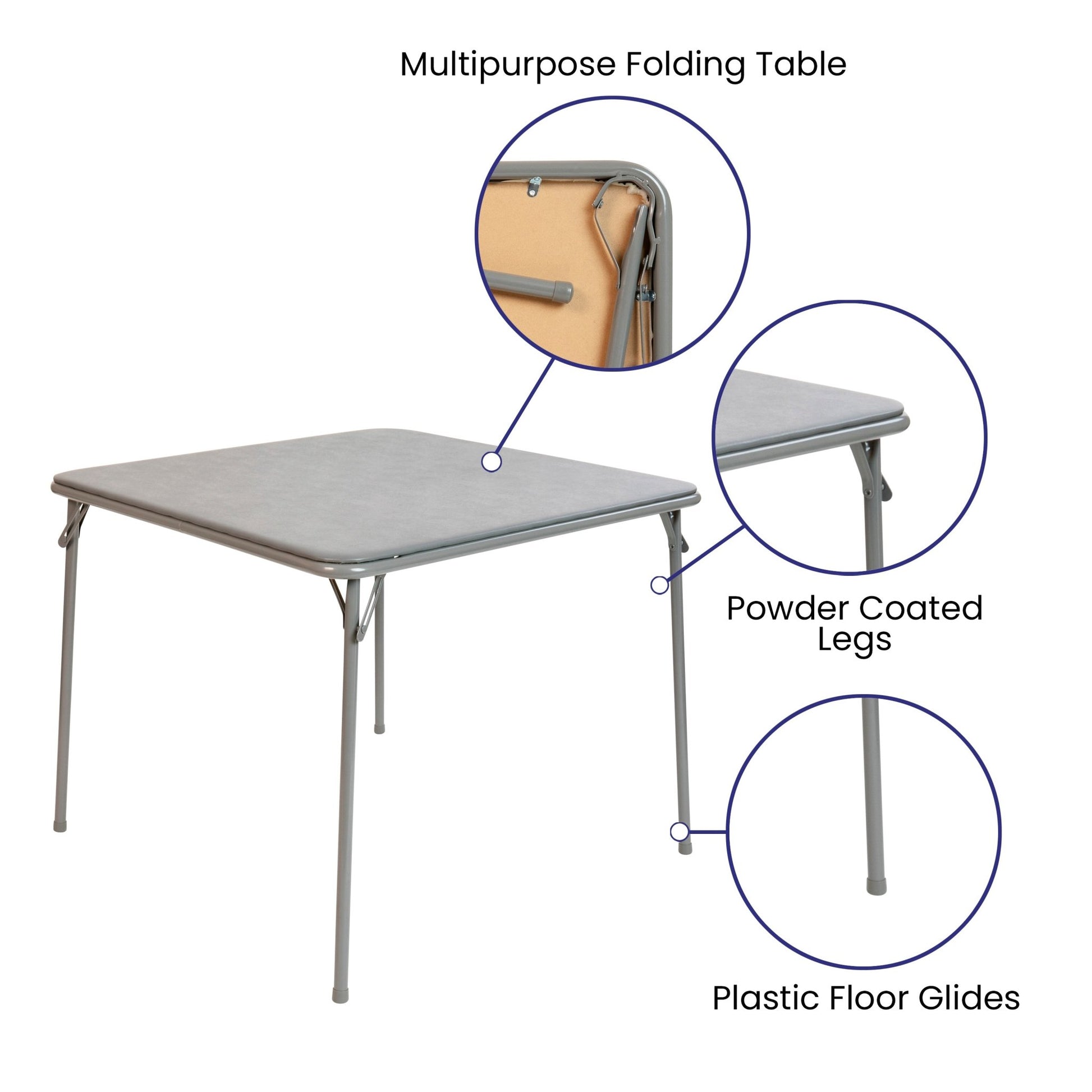 Madelyn Folding Card Table - Lightweight Portable Folding Table with Collapsible Legs by Flash Furniture - SchoolOutlet