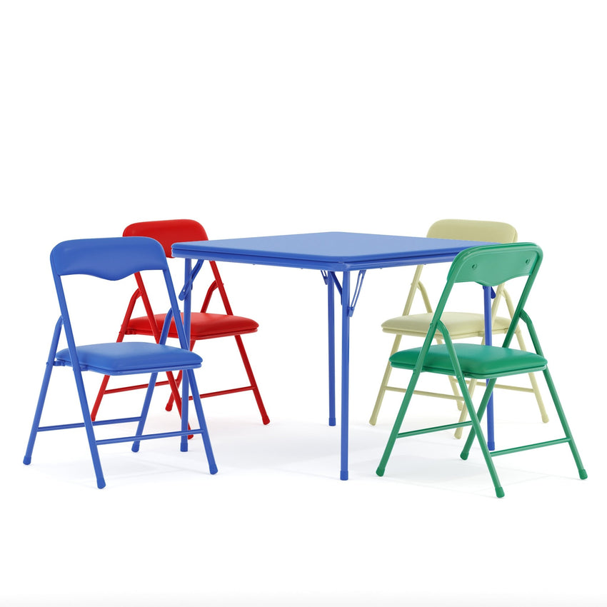 Mindy Kids 5 Piece Folding Table and Chair Set by Flash Furniture - SchoolOutlet