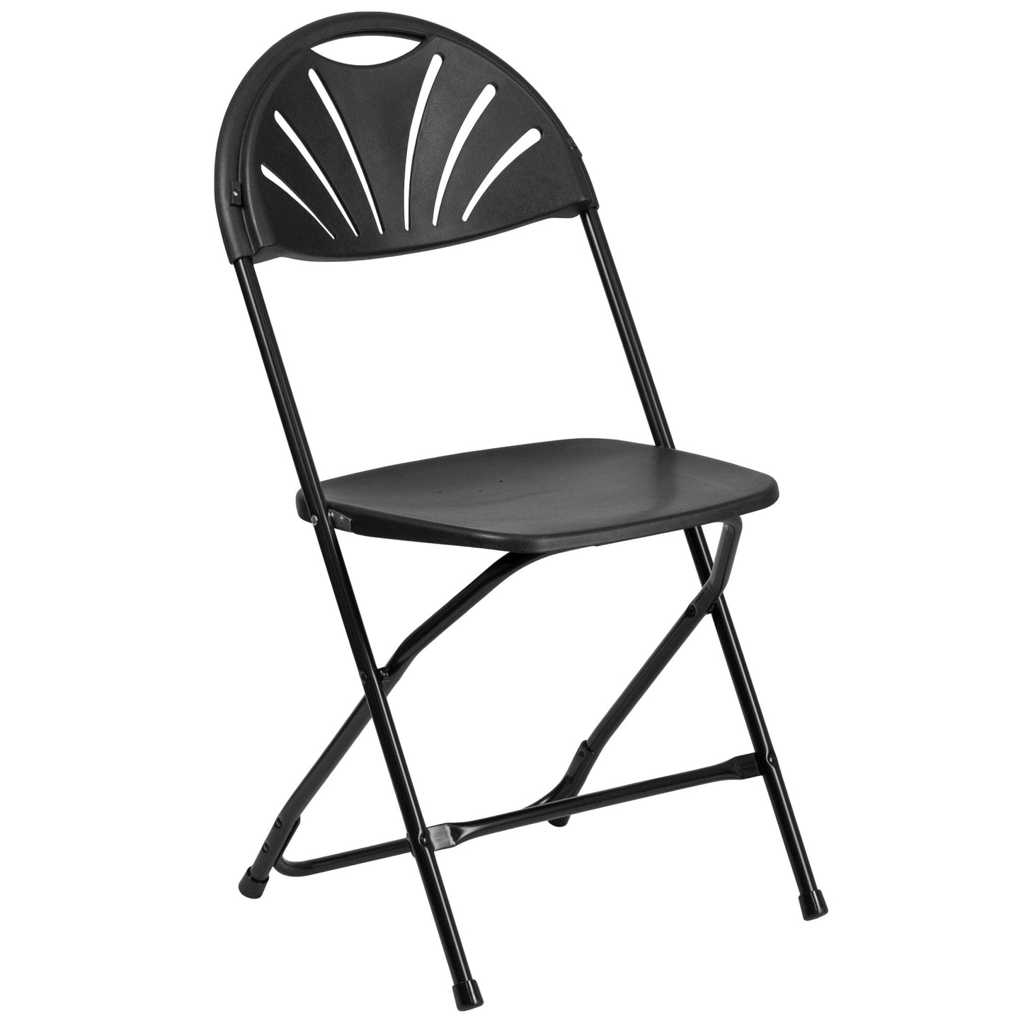 HERCULES Series Plastic Fan Back Folding Chair, 650 lb. Capacity by Flash Furniture - SchoolOutlet