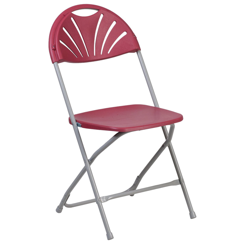 HERCULES Series Plastic Fan Back Folding Chair, 650 lb. Capacity by Flash Furniture - SchoolOutlet