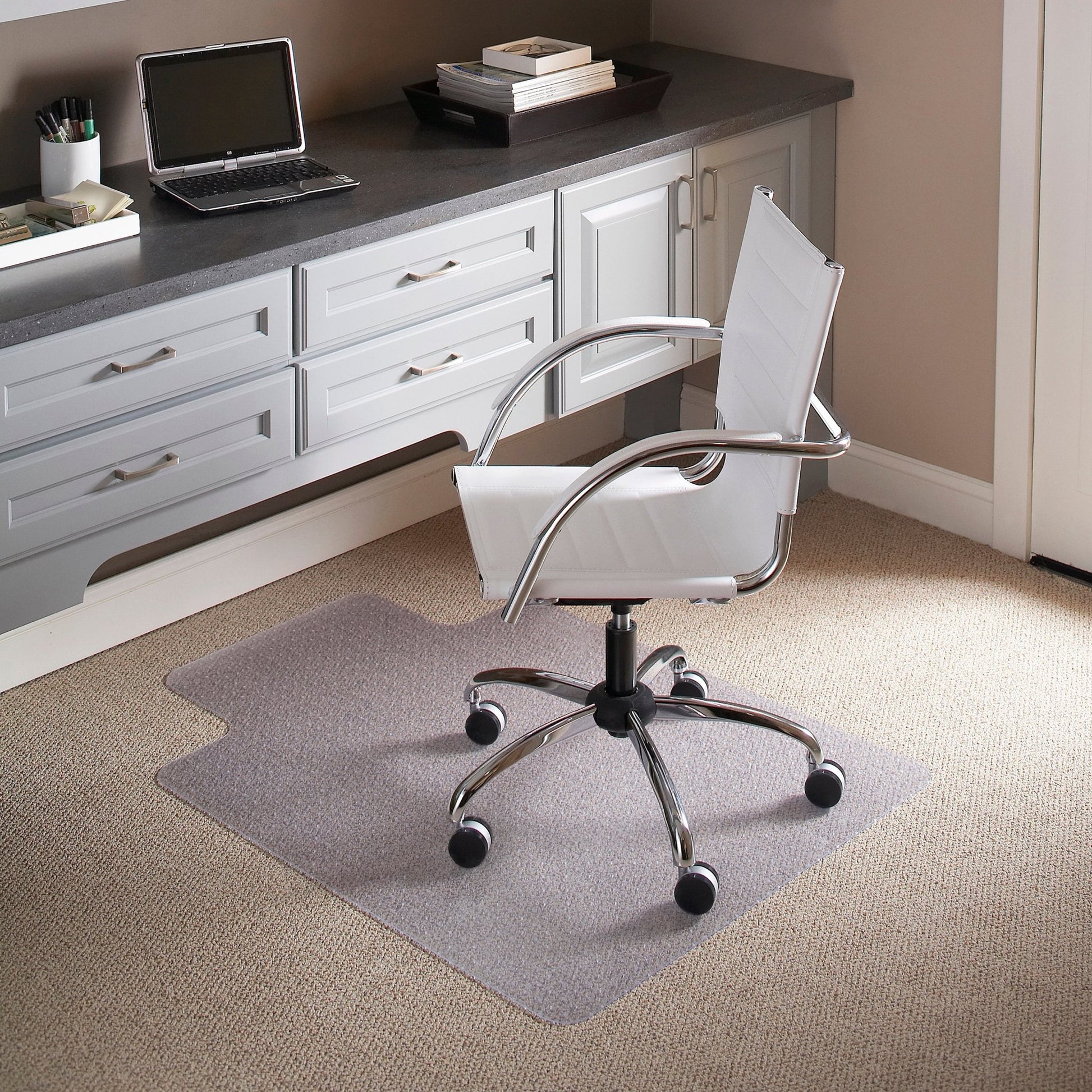 Jackson 45'' x 53'' Carpet Chair Mat with Lip by Flash Furniture - SchoolOutlet