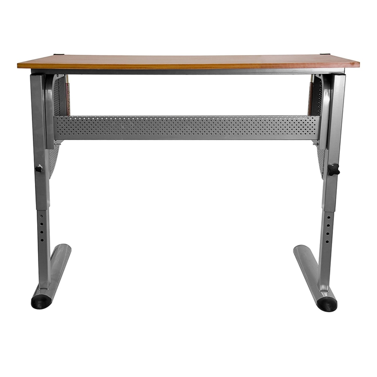 Berkley Adjustable Drawing and Drafting Table with Pewter Frame by Flash Furniture - SchoolOutlet