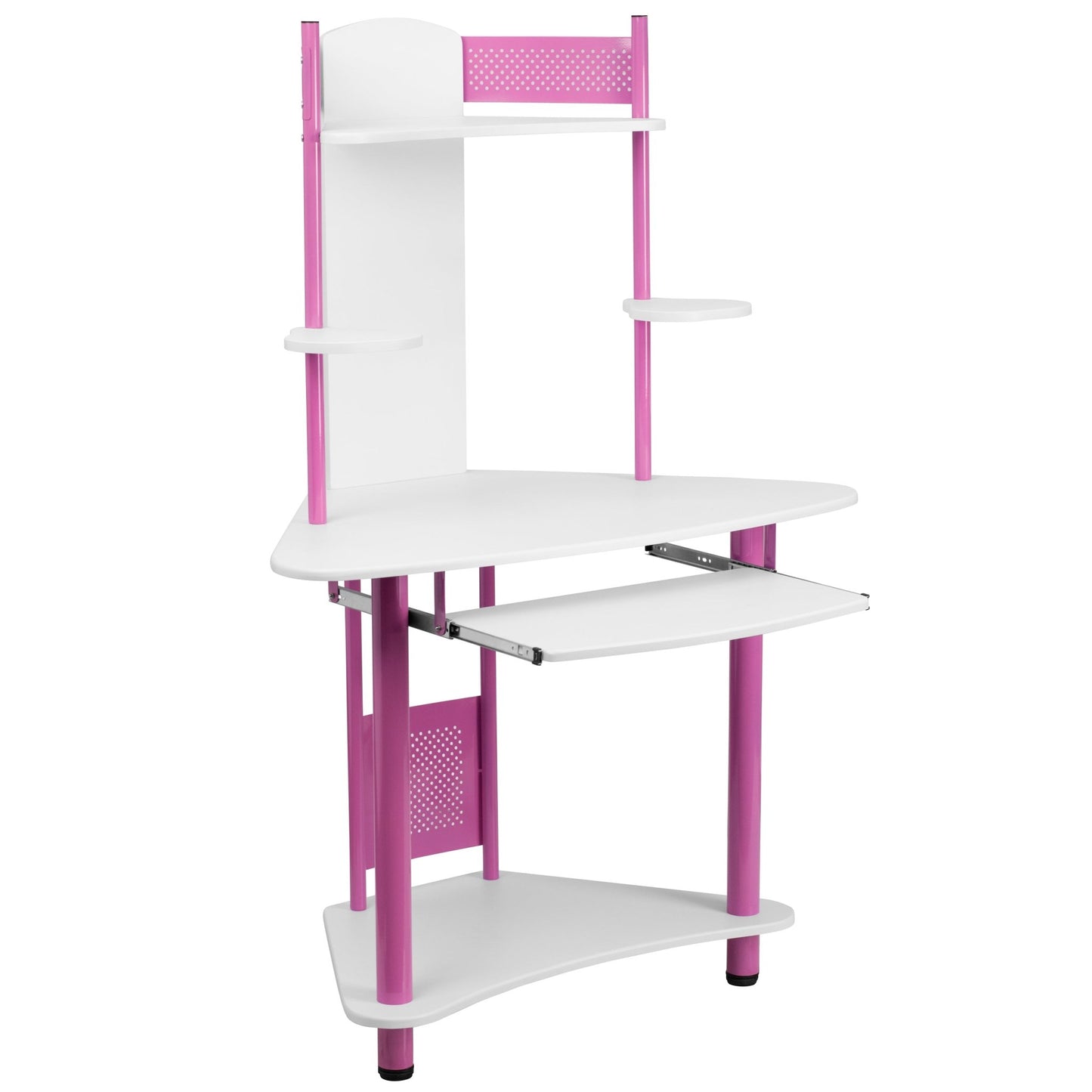 Walker Corner Computer Desk with Hutch by Flash Furniture - SchoolOutlet