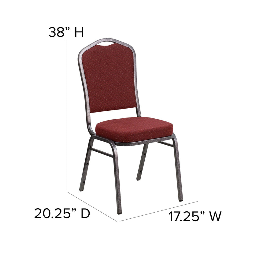 HERCULES Series Stacking Banquet Chair with 2.5" Thick Seat and Metal Frame - Crown Back by Flash Furniture - SchoolOutlet