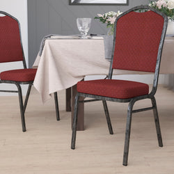 HERCULES Series Stacking Banquet Chair with 2.5" Thick Seat and Metal Frame - Crown Back by Flash Furniture