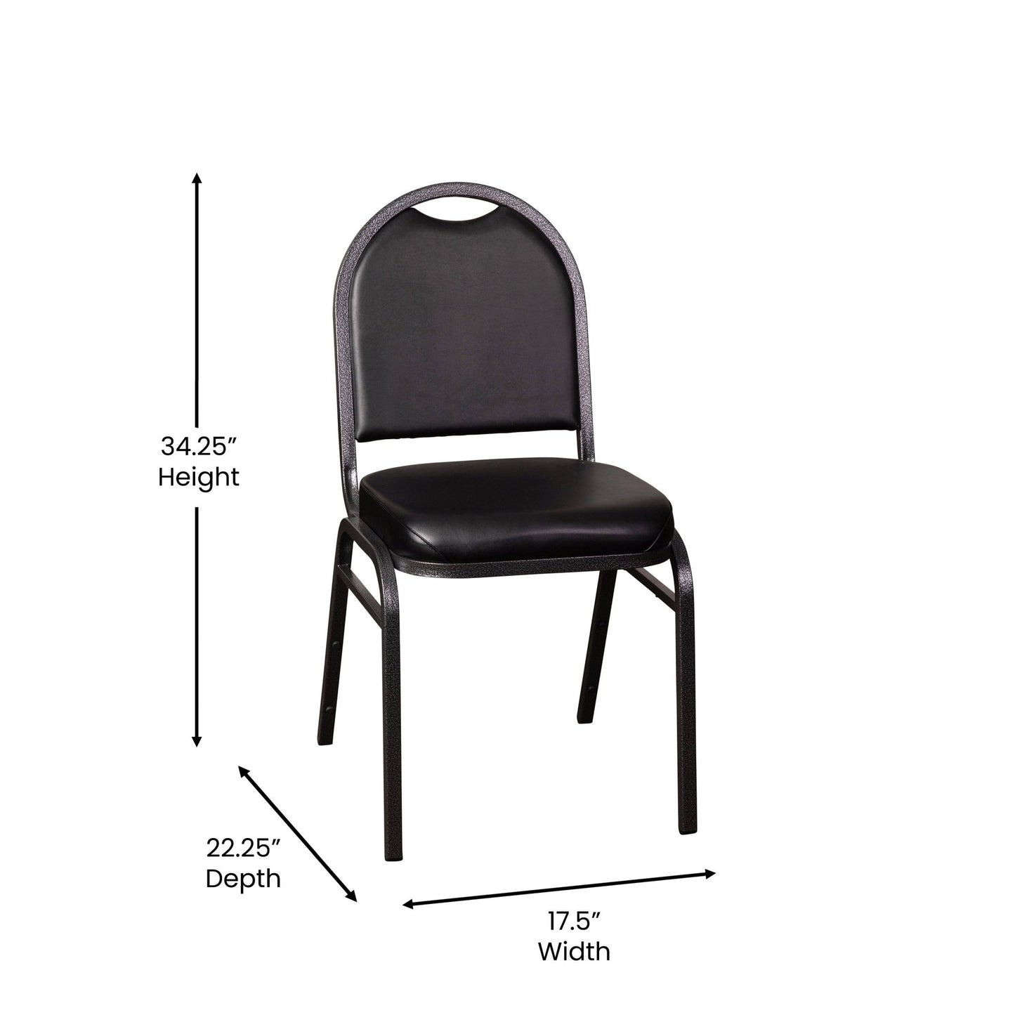 HERCULES Series Dome Back Stacking Banquet Chair - Commercial Grade 500 LB. Capacity by Flash Furniture - SchoolOutlet