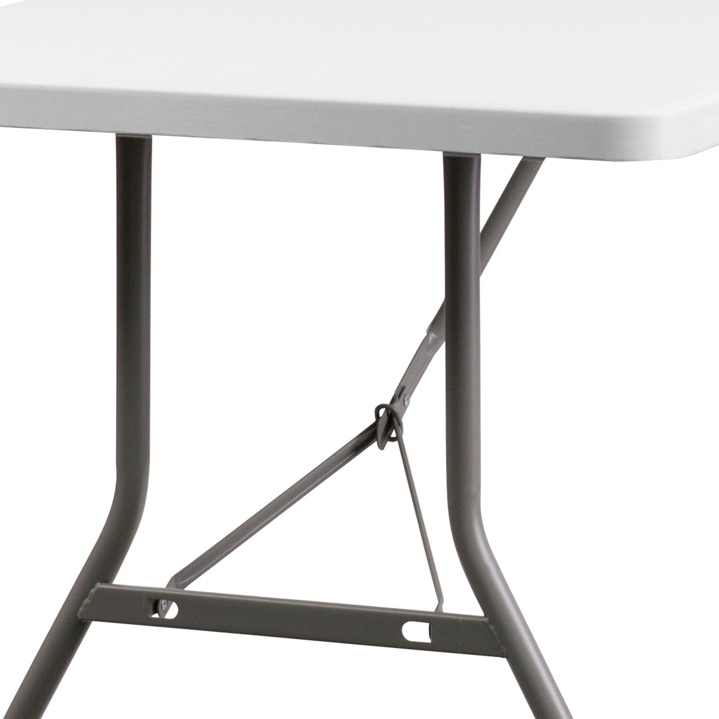 Kathryn 8 - Foot Rectangular Plastic Folding Table - Granite White by Flash Furniture - SchoolOutlet