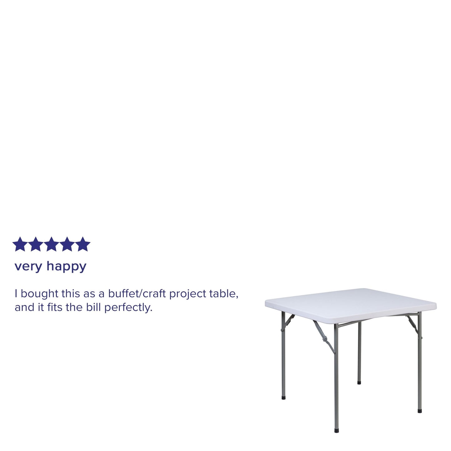 Kathryn 2.81 - Foot Square Plastic Folding Table - Granite White by Flash Furniture - SchoolOutlet