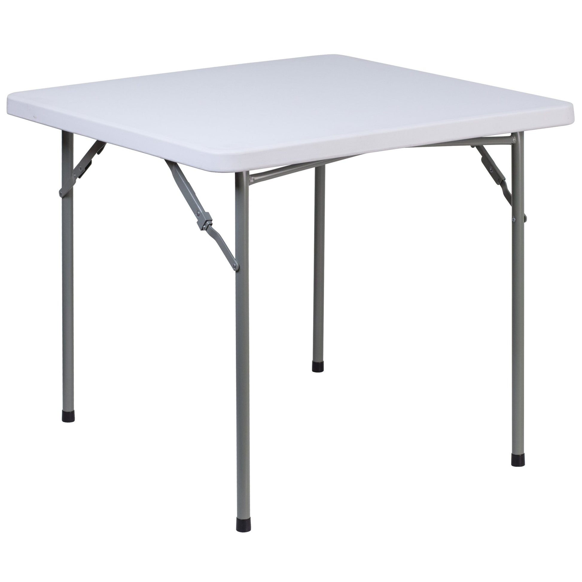 Kathryn 2.81 - Foot Square Plastic Folding Table - Granite White by Flash Furniture - SchoolOutlet