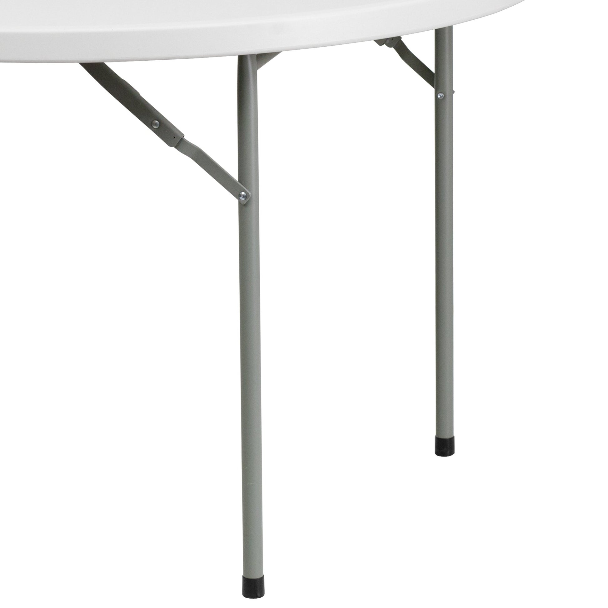 Kathryn 4 - Foot Round Plastic Folding Table - Granite White by Flash Furniture - SchoolOutlet