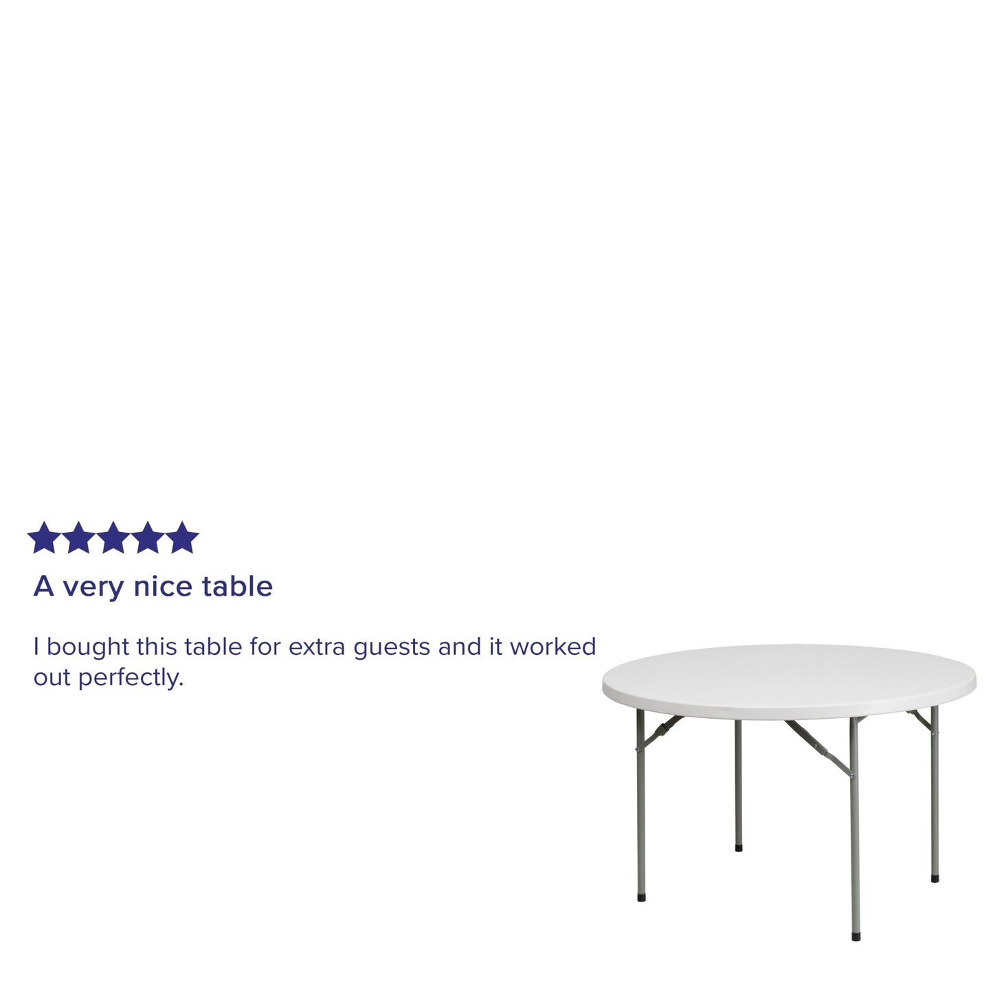 Kathryn 4 - Foot Round Plastic Folding Table - Granite White by Flash Furniture - SchoolOutlet