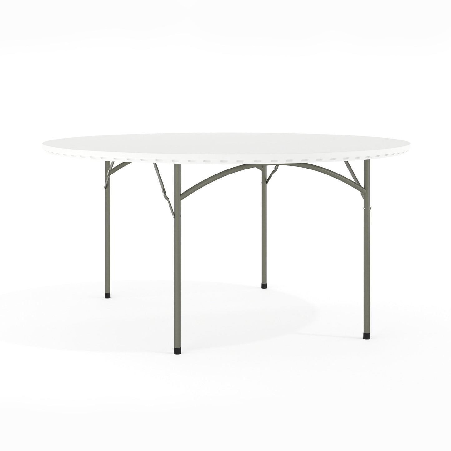 Kathryn 5 - Foot Round Plastic Folding Table - Granite White by Flash Furniture - SchoolOutlet