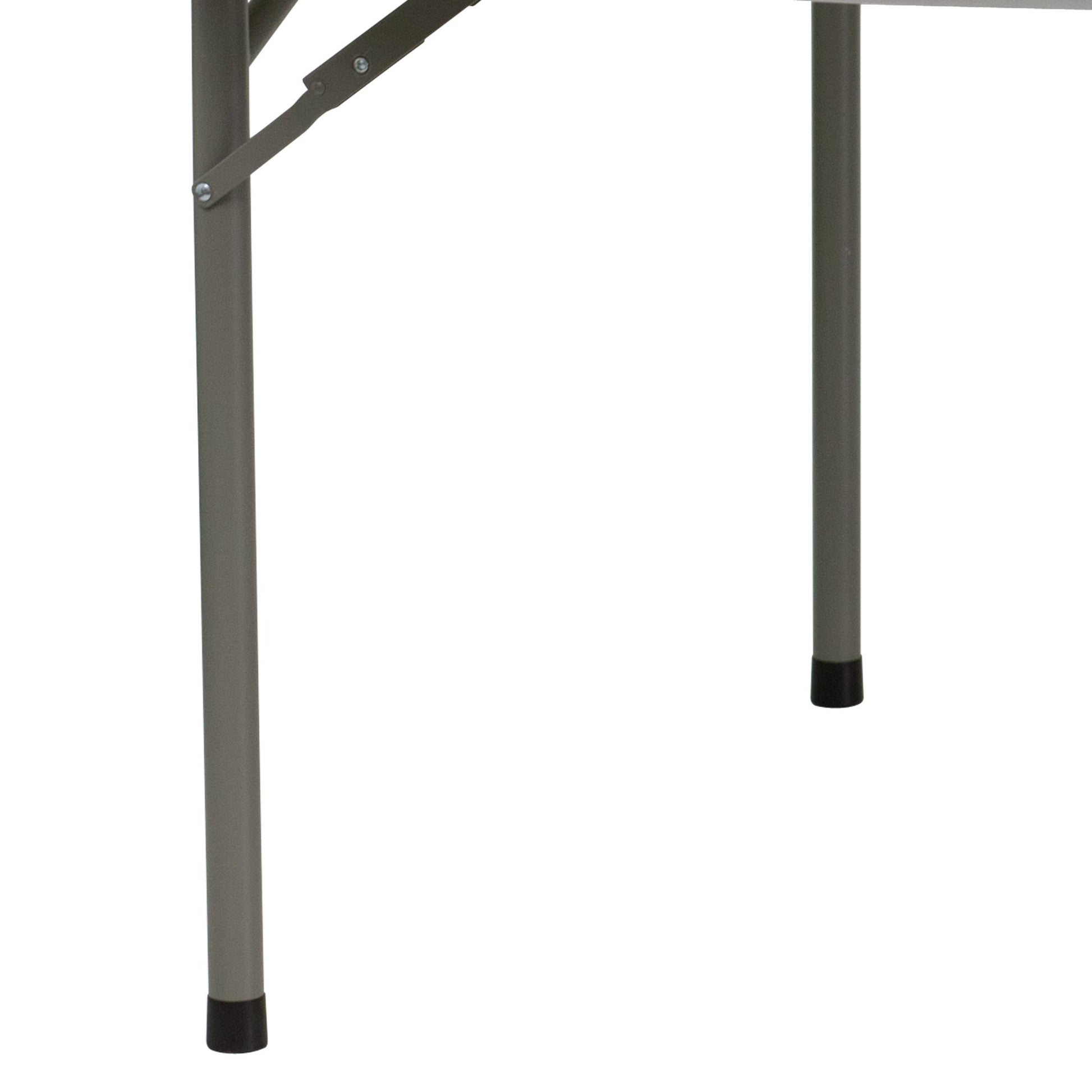 Kathryn 5 - Foot Round Plastic Folding Table - Granite White by Flash Furniture - SchoolOutlet