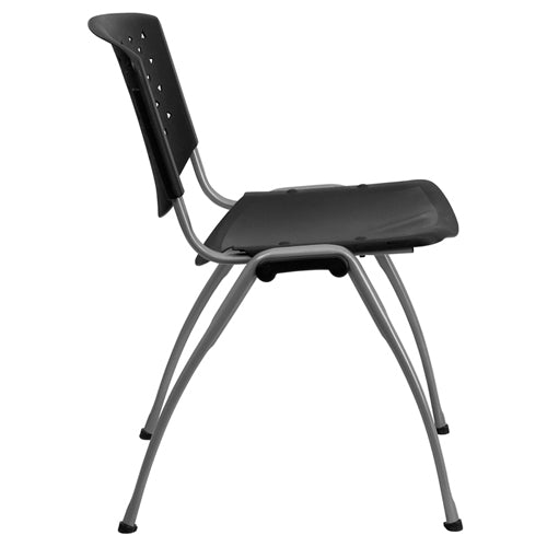 HERCULES Series Plastic Stack Chair with Titanium Gray Powder Coated Frame - 880 lb. Capacity by Flash Furniture - SchoolOutlet