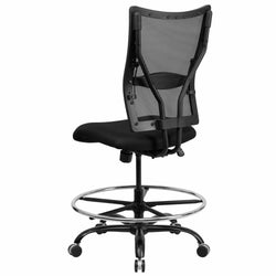 HERCULES Series Big & Tall Black Mesh Ergonomic Drafting Chair - 400 lb. Rated by Flash Furniture