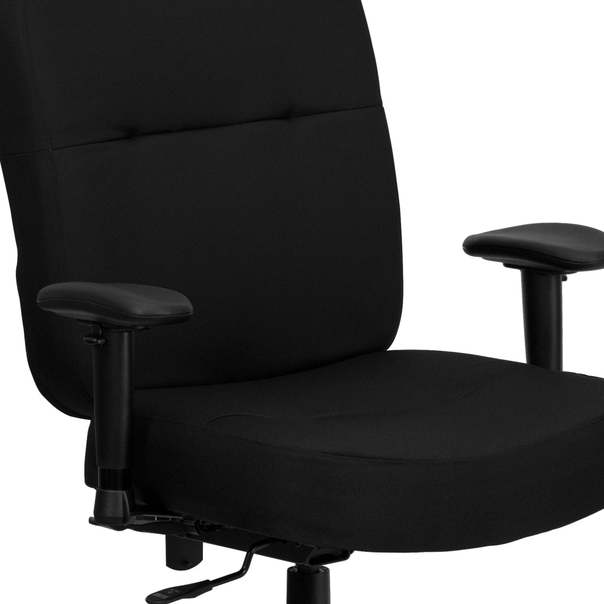 HERCULES Series Big & Tall Black Fabric Ergonomic Drafting Chair - 400 lb. Rated by Flash Furniture - SchoolOutlet