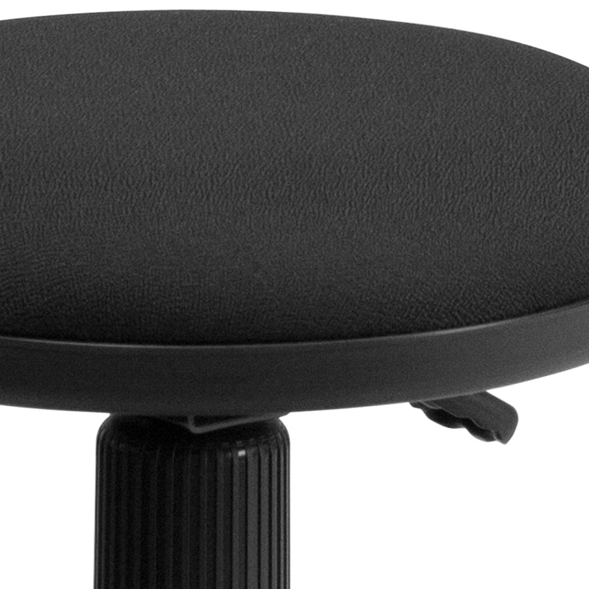 Frakes Black Ergonomic Stool with Foot Ring by Flash Furniture - SchoolOutlet