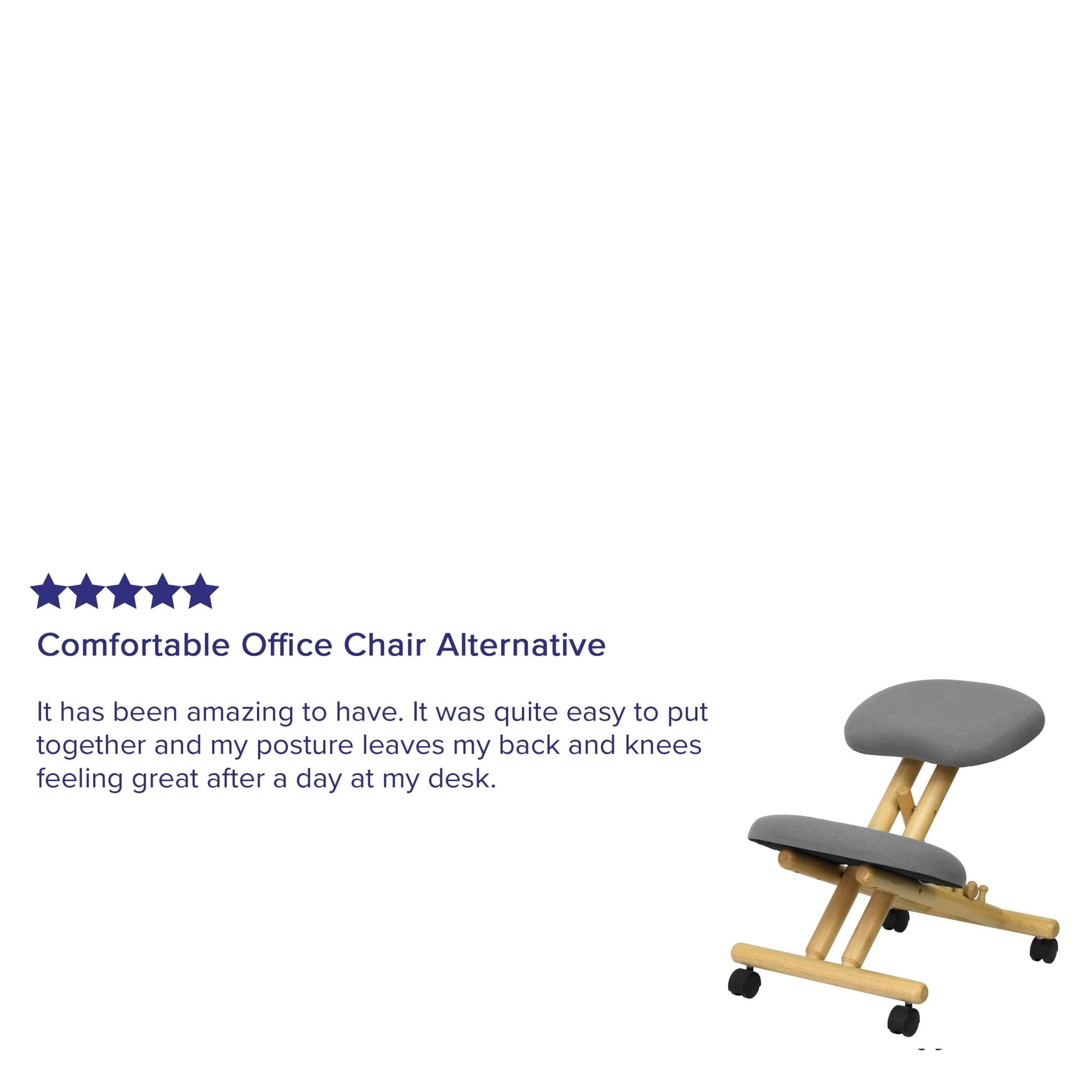 Posey Mobile Wooden Ergonomic Kneeling Office Chair by Flash Furniture - SchoolOutlet