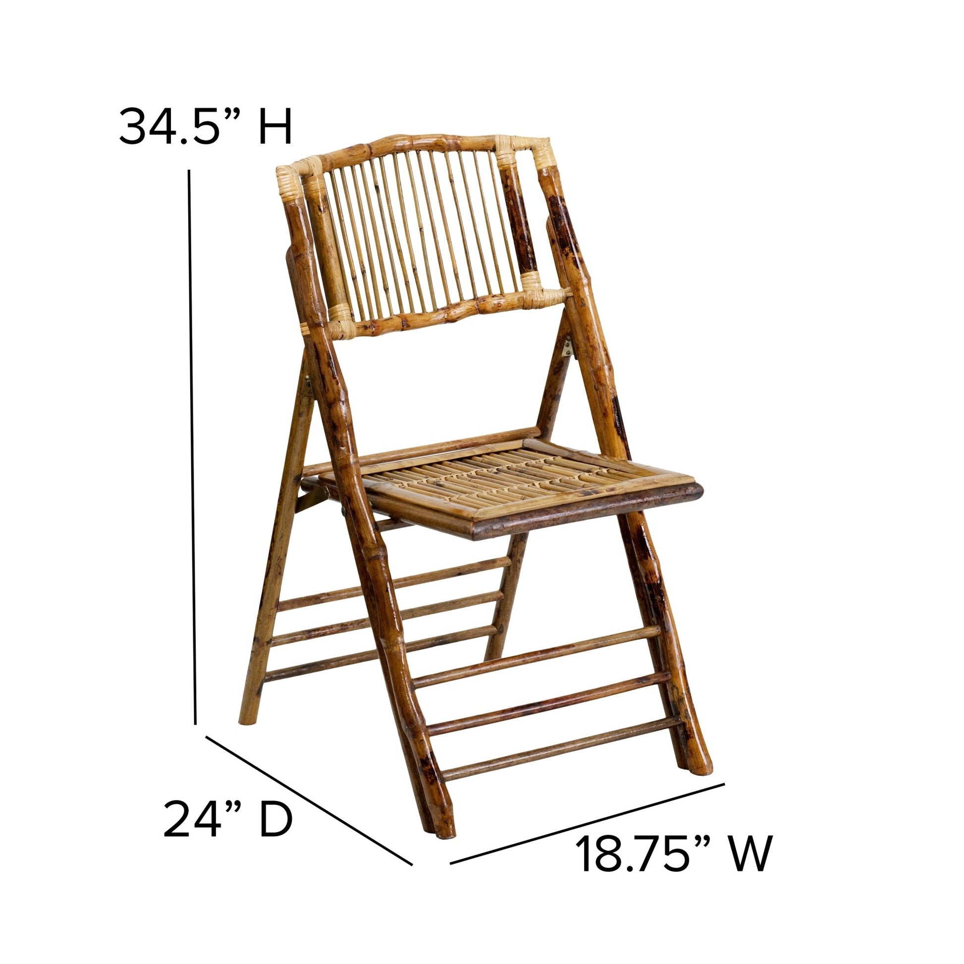 American Champion Bamboo Folding Chair by Flash Furniture - SchoolOutlet