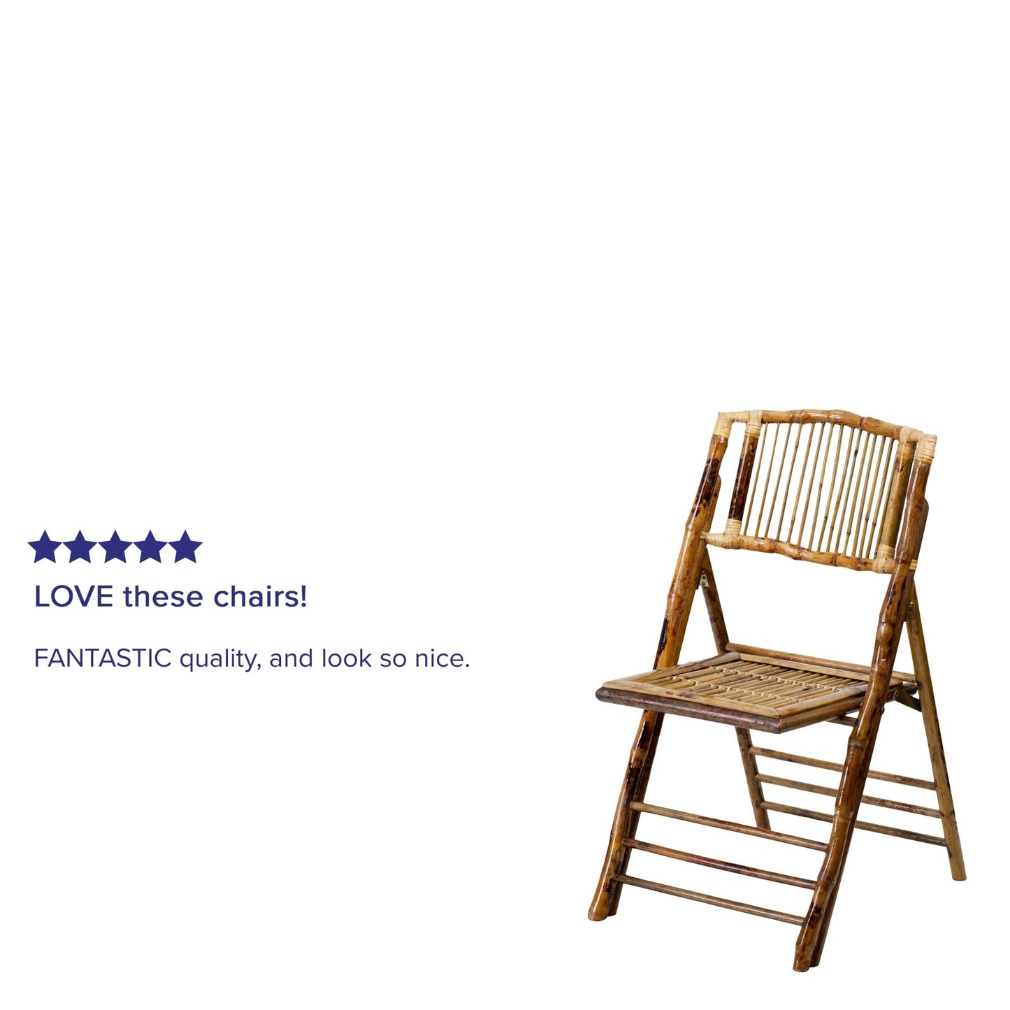 American Champion Bamboo Folding Chair by Flash Furniture - SchoolOutlet