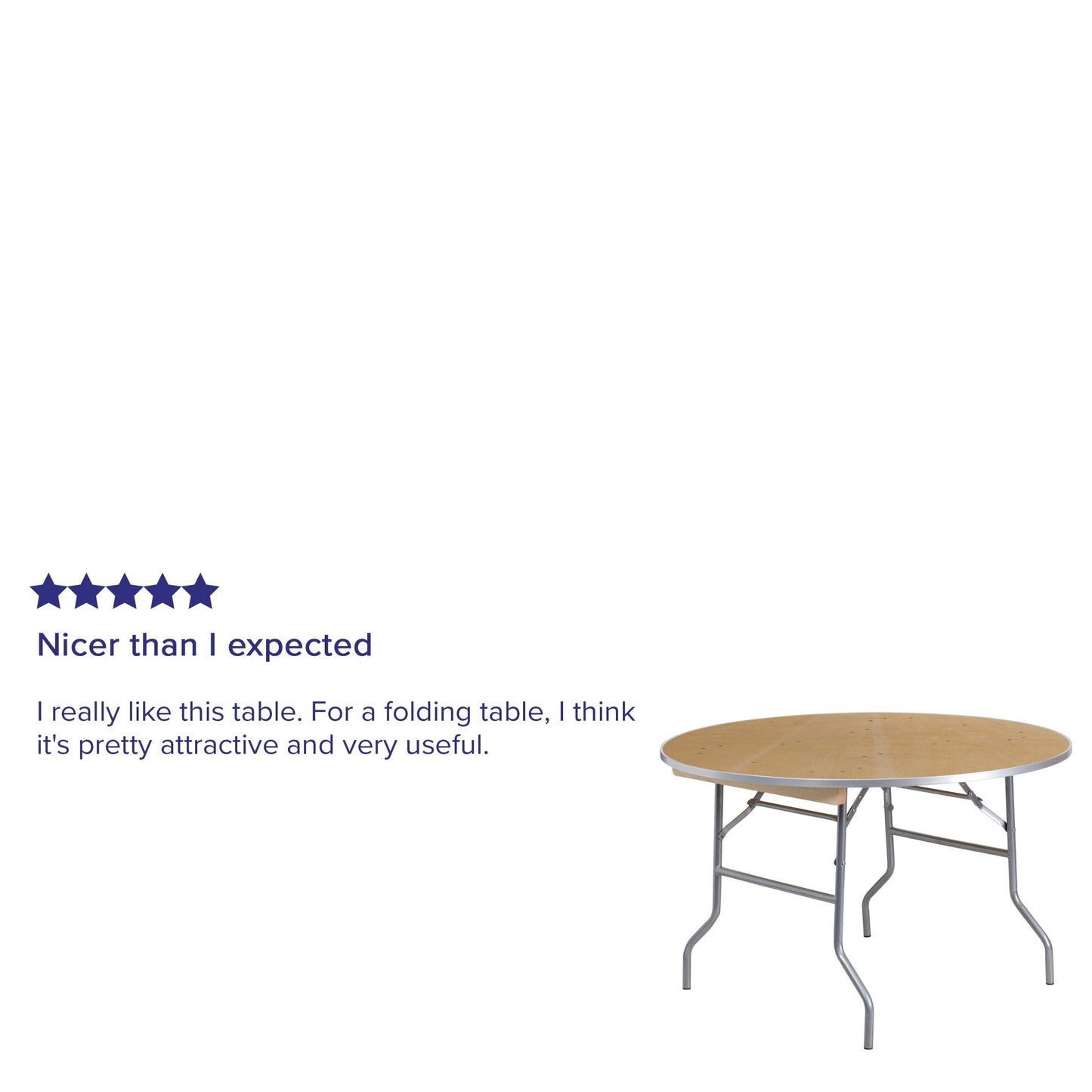 Fielder 4 - Foot Round Folding Banquet Table Heavy Duty Birchwood with Metal Edges by Flash Furniture - SchoolOutlet