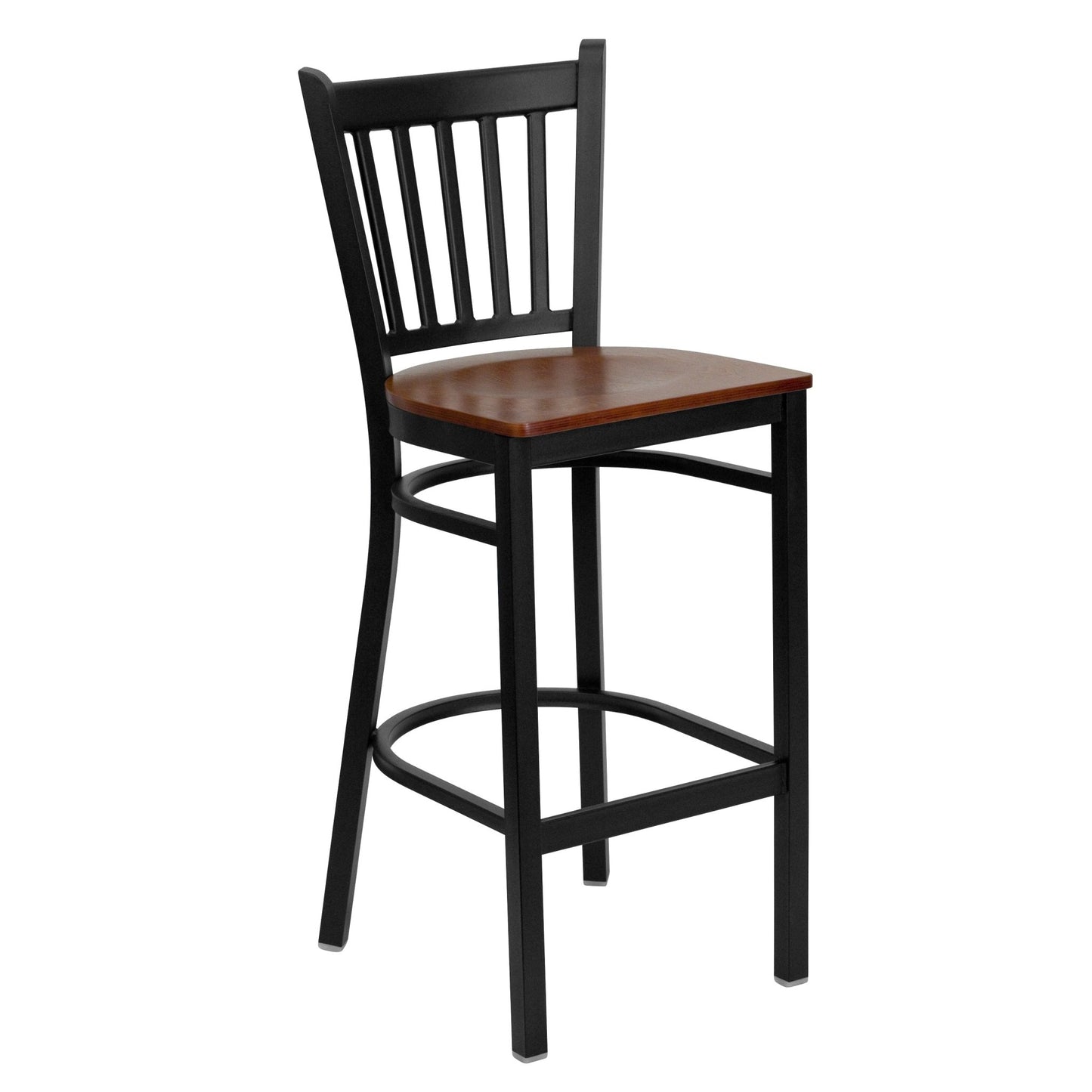 HERCULES Series Restaurant Barstool Black Vertical Back Metal by Flash Furniture - SchoolOutlet