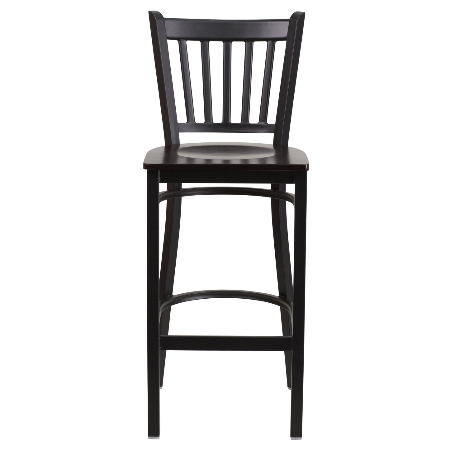 HERCULES Series Restaurant Barstool Black Vertical Back Metal by Flash Furniture - SchoolOutlet