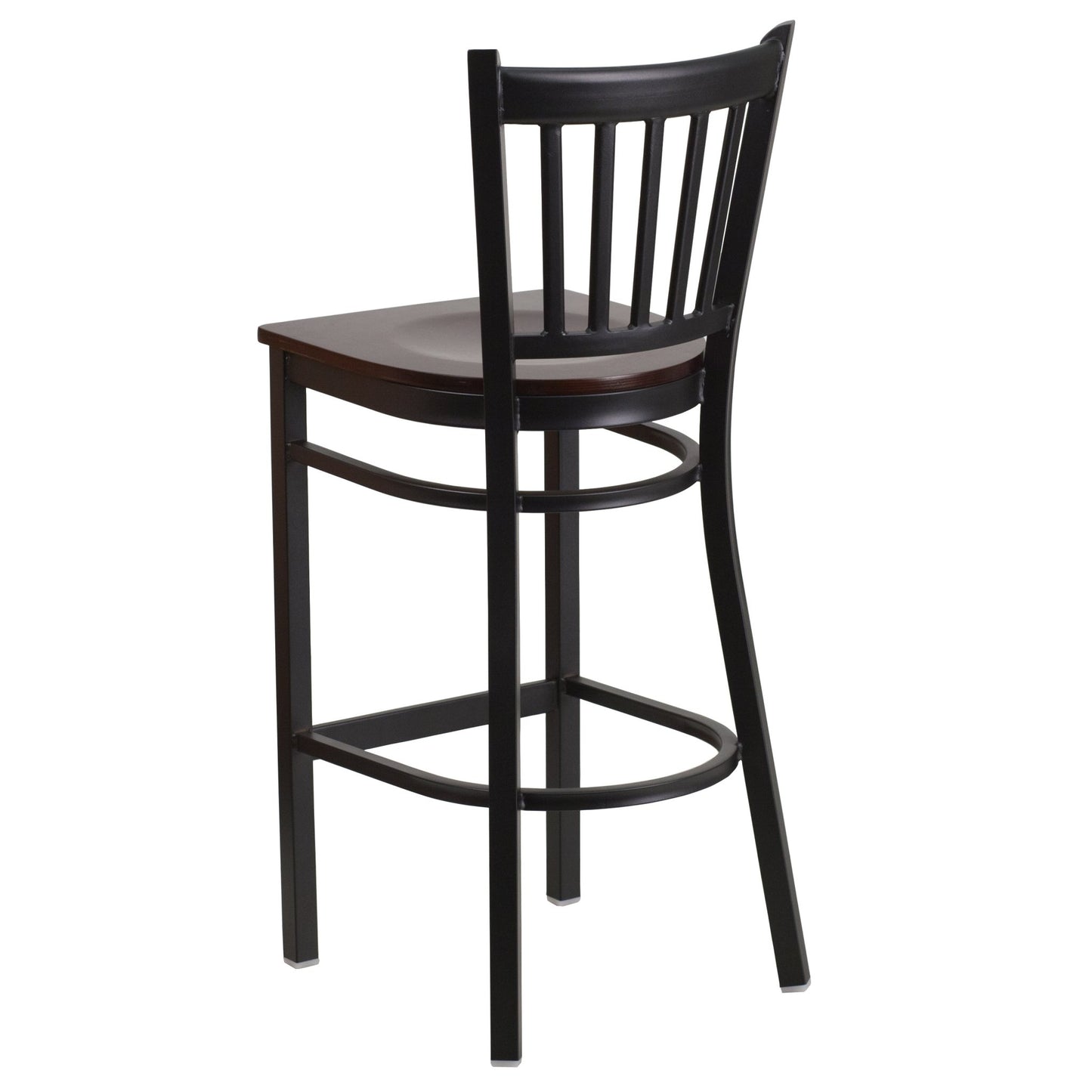 HERCULES Series Restaurant Barstool Black Vertical Back Metal by Flash Furniture - SchoolOutlet