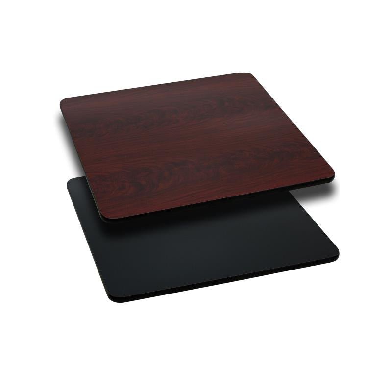 Glenbrook Square Table Top 24'' with Black or Mahogany Reversible Laminate Top by Flash Furniture - SchoolOutlet