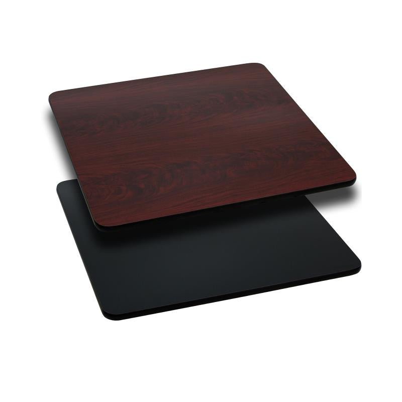 Glenbrook Square Table Top 30'' with Black or Mahogany Reversible Laminate Top by Flash Furniture - SchoolOutlet