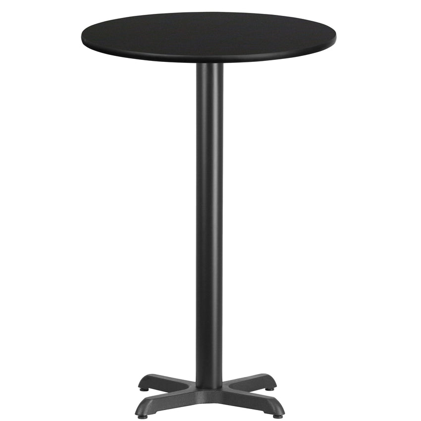 Stiles 24'' Round Hospitality Table with Laminate Top - Bar Height Table Base by Flash Furniture - SchoolOutlet